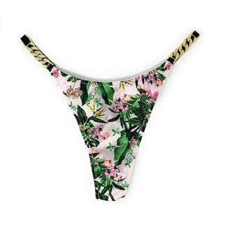 String Dentelle Victoria's Secret - Couleur Pêche/blanc, Taille L, Neuf Avec étiquettes