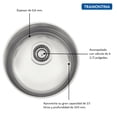 thumbnail image 3 of Fregadero Tramontina Tarja Redondo Acero Inoxidable Cocina 94012102, 3 of 5