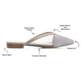 thumbnail image 5 of Journee Womens Reeo Slip On Pointed Toe Mules Flats, 5 of 10