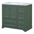 thumbnail image 6 of Newboti Furniture 36Inch Bathroom Vanity With Sink, Solid Wood Freestanding Bathroom Vanities With 4 Storage Drawers And Shelf, Soft Closing Doors6005F, 6 of 12