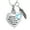 Light Blue, variant on God Has You In His Arms, I Have You In My Heart - Heart Urn Necklace for Ashes with Birthstone Cremation Necklace for Human / Pet Ashes Necklace