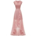 thumbnail image 1 of Vestido de cóctel elegante con escote en V para mujer, vestido de dama de honor, 1 of 6