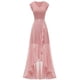 thumbnail image 1 of Vestido de cóctel elegante con escote en V para mujer, vestido de dama de honor, 1 of 6