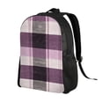 thumbnail image 3 of Single Side Full Backpack 16.1×11.8×4.5in Large Capacity Breathable Shoulder Belt Leisure Simple And Strong Bearing Capacity Lavenderblush Buffalo Plaid Check Tartan Scotland_3, 3 of 8