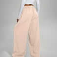 thumbnail image 4 of Delayuji Women's Baggy Jogging Bottoms Wide Leg Pants High Waist Elastic Casual Suit Chic Loose Fit Outdoor Straight Trousers With Pockets, 4 of 7