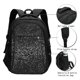 thumbnail image 3 of Fotbe Black And White Dotted Mochila con Estampado y Puerto USB para Hombre y Mujer, Mochila Antirrobo, Mochila de Viaje, Mochila Escolar, Mochila Universitaria, 3 of 7