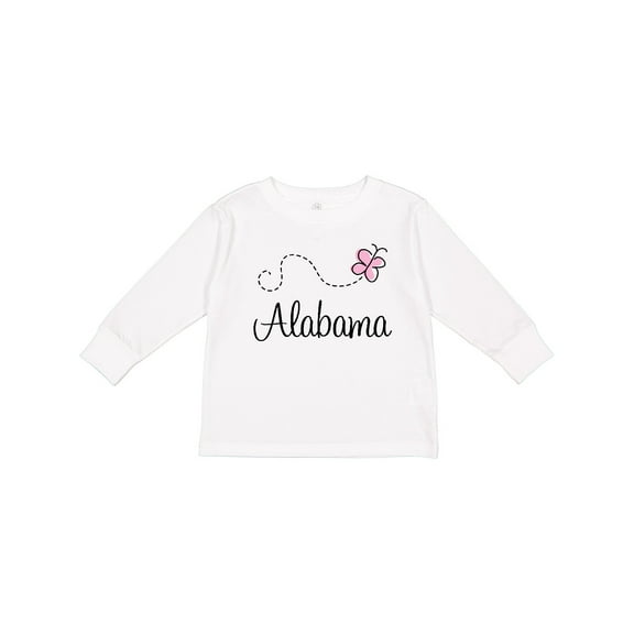 Inktastic Butterfly Alabama Boys or Girls Long Sleeve Toddler T-Shirt