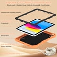 thumbnail image 4 of FJLBDE Case for iPad (A16) 11th Gen 2025/10th Gen 2022 10.9 Inch with Butterfly Stand, Shockproof Protective Tablet Cover with Pencil Holder Shoulder Strap for Kids Girls, Orange, 4 of 7