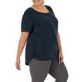 thumbnail image 4 of Terra & Sky Women's Plus Size Scoop Neck Shirred T-Shirt, 4 of 7