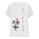 thumbnail image 3 of Camiseta Casual de Manga Corta con Botón de Cuello Redondo de las Mujeres, Tops Cortos para las Mujeres, 3 of 3