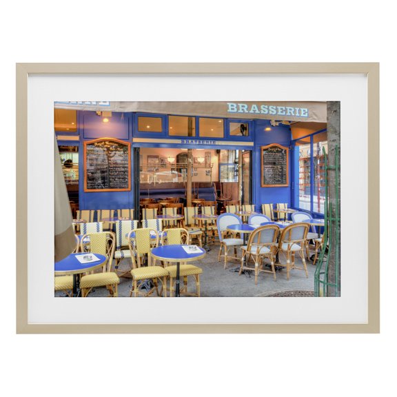 Stupell Industries Traditional Parisian Brasserie Terrace Birch Framed Print Under Glass, 23 x 17, by Alan Blaustein