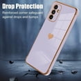 thumbnail image 3 of Compatible with Samsung Galaxy A13 5G Case Love Heart Plating Electroplate Luxury Elegant Case Camera Protector Soft TPU Shockproof Protective Back Cover Galaxy A13 5G Case -Purple, 3 of 10