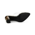 thumbnail image 5 of BLISSFUL STEP Women's Clear Point Toe High Block Heel Mules Slides Sandals Leopard 8.5, 5 of 8