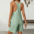 thumbnail image 6 of Karight Shorts Romper For Women Round Neck Sleeveless Jumpsuit Racerback Workout Romper Summer Casual Overalls, 6 of 9