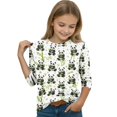 thumbnail image 4 of Abcomgle Girls Tshirts 6-7 Years Old Summer 3/4 Sleeve Tshirts Toddler Panda Graphic Toddler Girls T-Shirts Casual Crewneck Cotton Tops, 4 of 5