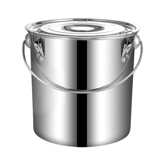 Cubo de acero inoxidable resistente, cubo de acero inoxidable, cubo para sopa para cocina 32 litros