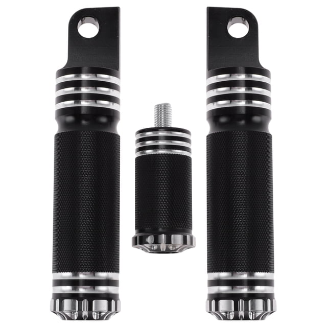 Espejos de motocicleta Unique Bargains para Harley Sportster XL883, pedal delantero, pedal trasero, reposapiés, estribo, pedal de pie, aleación de aluminio, negro, 1 juego