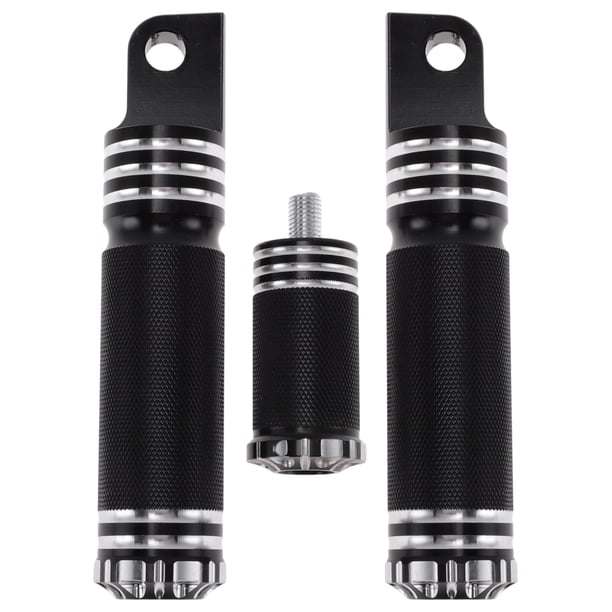 Espejos de motocicleta Unique Bargains para Harley Sportster XL883, pedal delantero, pedal trasero, reposapiés, estribo, pedal de pie, aleación de aluminio, negro, 1 juego