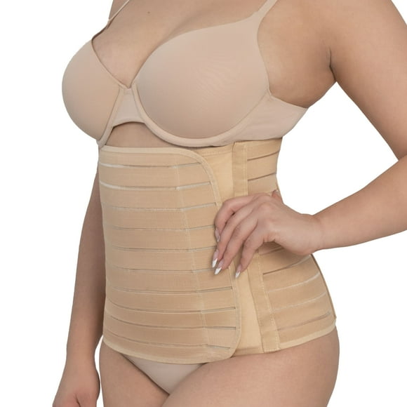 Faja Post Parto New Form Alta Con Tela Multilíneas Unitalla Nude