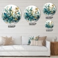 thumbnail image 4 of Designart "Leaf Foliage Green I" Floral Leaves Metal Round Wall Decor, 4 of 5