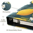 thumbnail image 3 of FORMRS 3 Ring Photo Album 4"x6" Self Adhesive Large Capacity PU Leather Cover, Green Lemons, 3 of 8