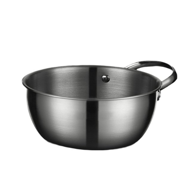 BUYISI Stainless Steel Mixing Bowl W/Handle Food Storage Organizer Baking Salad Serving 20Cm