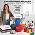 thumbnail image 3 of Smartstitch S-1001 Professional 10-Needle Embroidery Machine, 1200 SPM, 7" Touch Screen, 9.5"x14.2" Area - for Hats, T-Shirts, Denim & More, 3 of 8