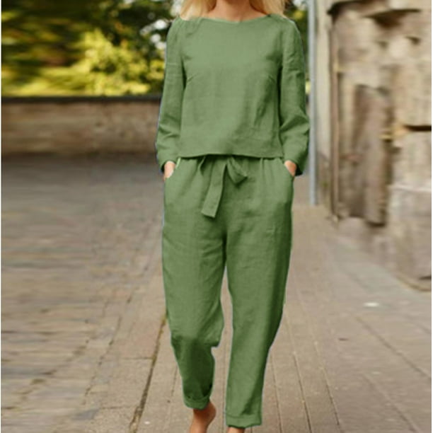 Puntoco Fashion Mujer Blusa de manga larga + Conjuntos de pantalones sueltos Puntoco Puntoco-3256