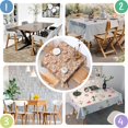 thumbnail image 4 of Beige Christmas Gingerbread Man Pattern Square Tablecloth,Waterproof Square Table Cover,Wipeable Spillproof Washable Table Cover for Home Kitchen Party Decor 42"X42"(107x107cm), 4 of 6