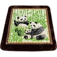 thumbnail image 3 of Chezmoi Collection Heavy Thick Korean Style Faux Mink Blanket Single Ply 9 Lbs, Reversible 750GSM Thick Silky Soft Plush Raschel Mink Blanket, 85" x 95" Asia King Size, Pandas, 3 of 9