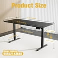 thumbnail image 3 of Electric Standing Desk Adjustable Height Electric Stand Up Computer Desk Ergonomic Sit Stand Desk with Computer Workstation Rustic, 3 of 8