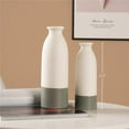 thumbnail image 4 of White Vases for Decor, White Gray Ceramic Vases, Flower Vase, 4 of 5