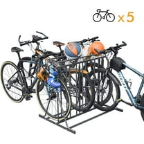 VidaXL Freestanding Bike Stand For 2 Bicycles - Galvanized Steel, Space-Saving High-Low Design, For Indoor/Outdoor 4 thumbnail image