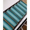 thumbnail image 3 of Turquoise Ombre Non-Slip Stair Treads for Wooden Steps, 7 Pack-8x30in Carpet Stair Mats with Adhesive Backing, Noise-Reducing Step Covers for Indoor Stairs, Easy to Install & Residue-Free, 3 of 7