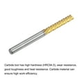 thumbnail image 5 of Uxcell 1/8" Shank 3mm x 17mm Titanium Coated Carbide Left Hand End Mill CNC Router Bits 2 Pack, 5 of 6