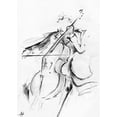 thumbnail image 3 of Allante, Marc 11x14 Black Modern Framed Museum Art Print Titled - The Cellist Sketch, 3 of 5