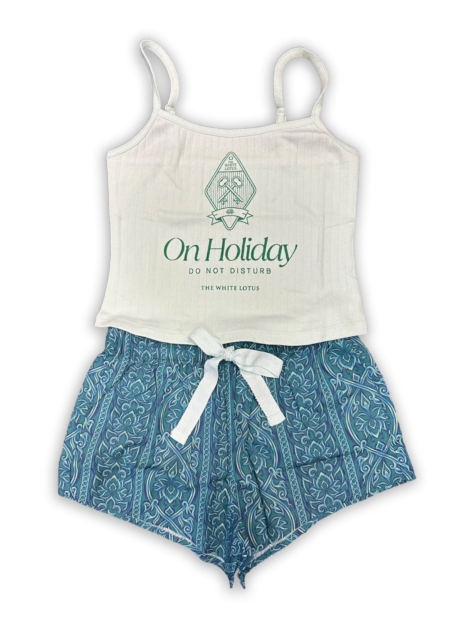 The White Lotus Women's and Women's Plus On Holiday Sleep Cami and Shorts Set, 2-Piece, Sizes XS-3X