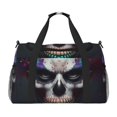 thumbnail image 1 of Balery Modern Abstract Colorful Skull C Bolsa de Gimnasio para Mujeres, Bolsa de Viaje con Bolsillo Húmedo, Bolsa de Fin de Semana para Mujeres, Bolsa de Viaje Resistente al Agua, 1 of 7