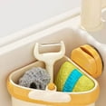 thumbnail image 3 of Suction Cup Sink Corner Rack, Plastic Triangular Sinks Draining Basket With Suction Cup For Kitchen Bathroom, 3 of 3