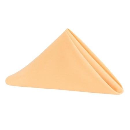 10 Pcs, Polyester Napkin 20"X20" - Peach For Wedding Receptions, Baby Showers, Quinceaneras, Rehearsal Dinners, Birthday Parties, Catering