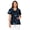Blue Butterflies, variant on Rooster and Daisy Pattern Healthcare Workwear for Women Stretchy Breathable Comfortable Shirts with Pockets Scrub Tops for Clinic