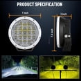 thumbnail image 5 of HRT 7 Inch Driving Lights Spotlights, 210W 32000LM Round LED Spot Flood, Amber Fog Headlights 12V 24V for Pickup Trucks ATV UTV Boat, 5 of 5