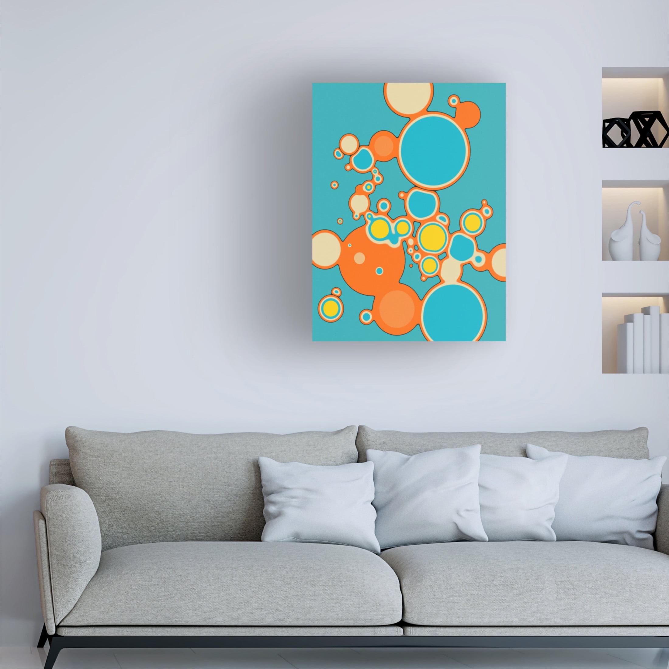 Trademark Fine Art Jazzberry Blue  Interaction 1 Canvas Wall Art