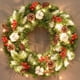 thumbnail image 1 of Guirnalda de Navidad artificial iluminada flocada con decoraciones mixtas y luces LED blancas premontadas, 1 of 3