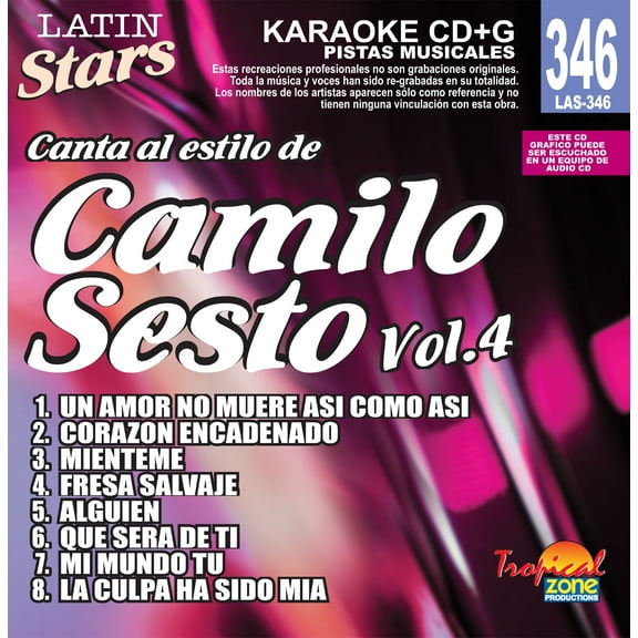 Karaoke Latin Stars 346 Camilo Sesto Vol. 4