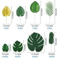 thumbnail image 3 of Luxtrada 78 Pieces 8 Kinds Artificial Palm Leaves Golden Tropical Leaves with Stems Jungle Leaves Decorations for Home Wedding Birthday Decorations, 3 of 7