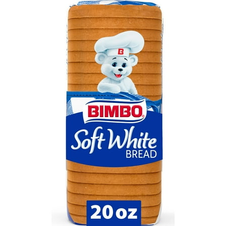 Bimbo Soft White Bread, 20 oz, White Bread, Bag