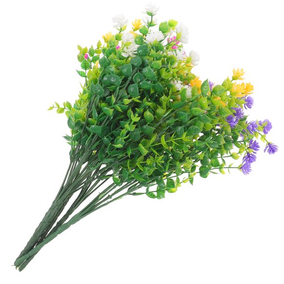 HEALEEP 5Pcs Fake Flower Eucalyptus Assorted Color Home Decor for Event Planners