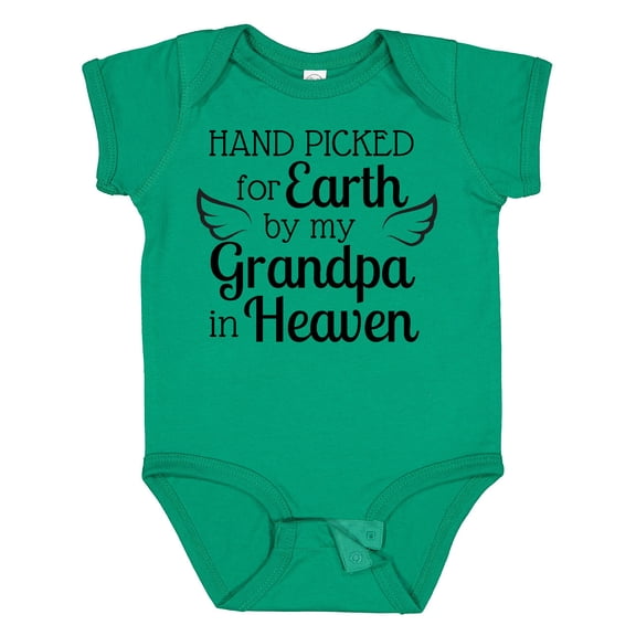 Inktastic Hand Picked for Earth by My Grandpa in Heaven Boys or Girls Baby Bodysuit