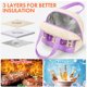 thumbnail image 3 of Bolsa de almuerzo para mujer, bolsa de almuerzo aislada, bolsa de almuerzo pequeña de cuero para oficina, bolsa de almuerzo para trabajo con letras de chenilla, bolsa térmica a prueba de fugas, bolsa, 3 of 6